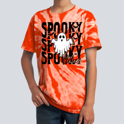 Youth Tie-Dye T-Shirt - Fall - Spooky Vibes  Thumbnail