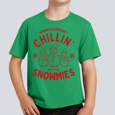 Youth T-Shirt - Winter Holidays - Chillin' - Red Thumbnail
