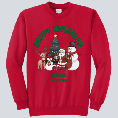 Adult Crewneck - Winter Holidays - Happy Holidays - Green Thumbnail