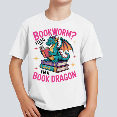 Youth T-Shirt - Book Dragon Thumbnail