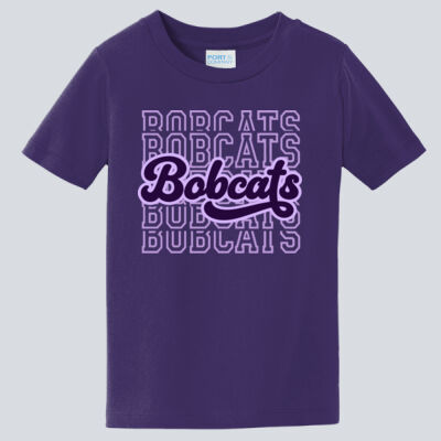 Toddler T-Shirt - Bobcats Repeat Script — Purple Thumbnail